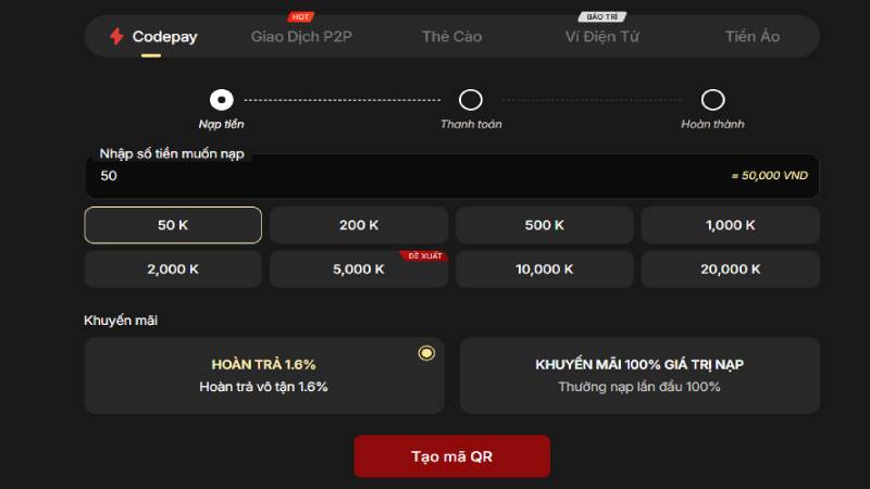 Các phương thức nạp tiền NgonClub phổ biến