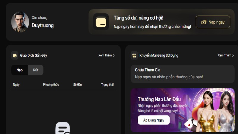 Truy cập vào mục thông tin cá nhân để xác minh danh tính NgonClub